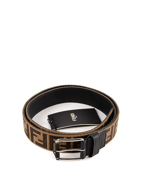 black and gray fendi belt|Fendi double f belt.